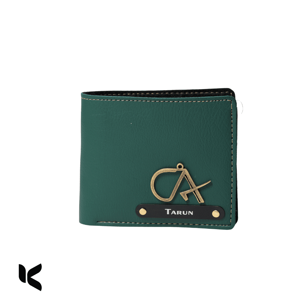 Personalized Men's Wallet with Name & Charm - Image 4