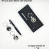 lawyer & advocate personalised metal pen & keychain gift combo – name engraved, black & silver lawyer & advocate personalised metal pen & keychain gift combo – name engraved, black & silver