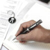 lawyer & advocate personalised metal pen & keychain gift combo – name engraved, black & silver lawyer & advocate personalised metal pen & keychain gift combo – name engraved, black & silver