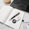 lawyer & advocate personalised metal pen & keychain gift combo – name engraved, black & silver lawyer & advocate personalised metal pen & keychain gift combo – name engraved, black & silver