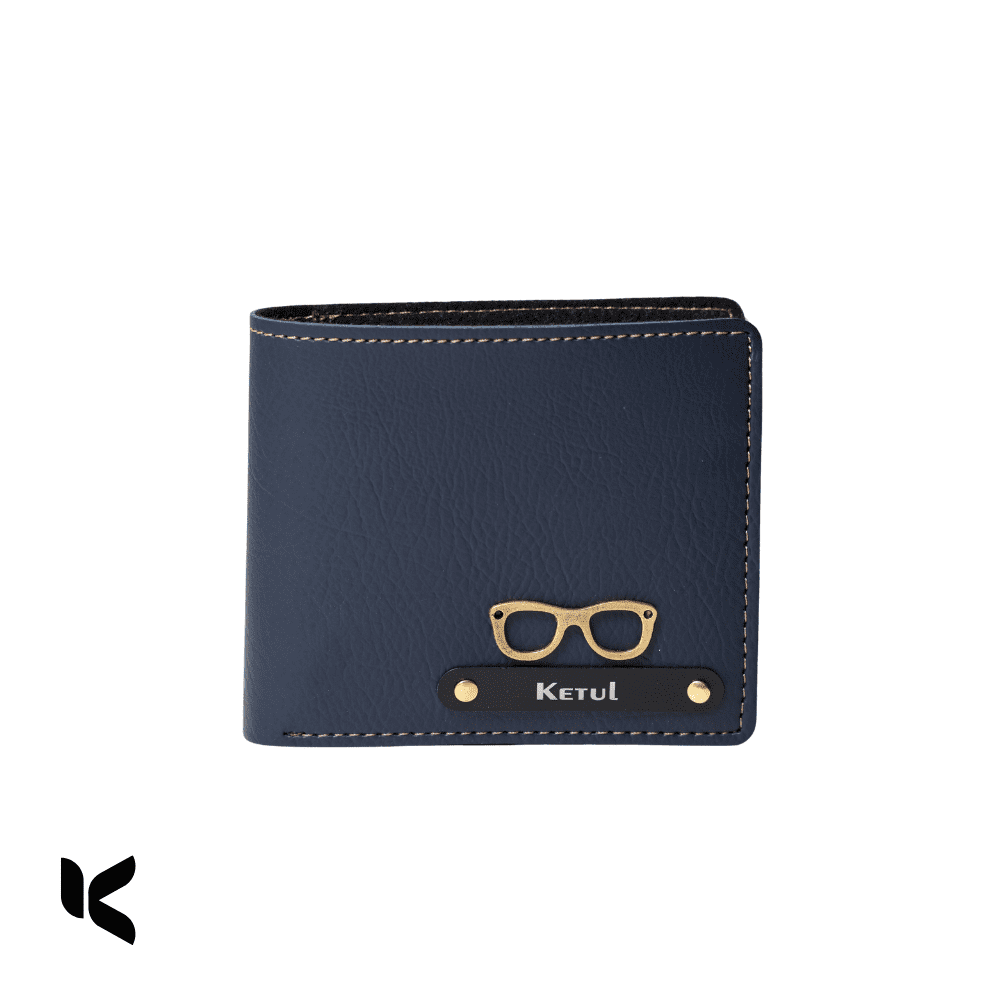 Personalized Men's Wallet with Name & Charm - Image 2