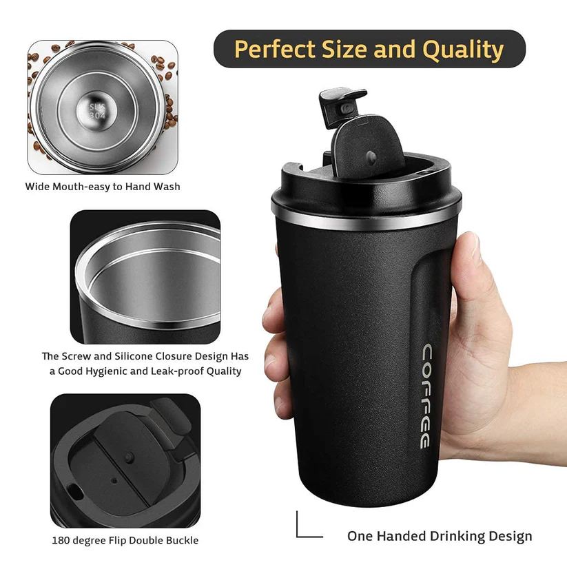Smart LED Temperature Sensing Vacuum Insulated Stainless Steel Coffee Mug - Image 3