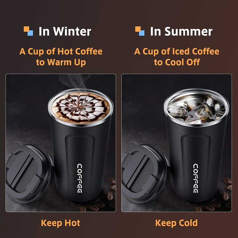Smart LED Temperature Sensing Vacuum Insulated Stainless Steel Coffee Mug - Image 4