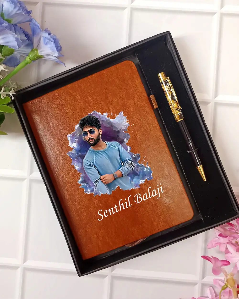 Custom Photo Print Diary with Pen – Personalized Gift Set - Image 5