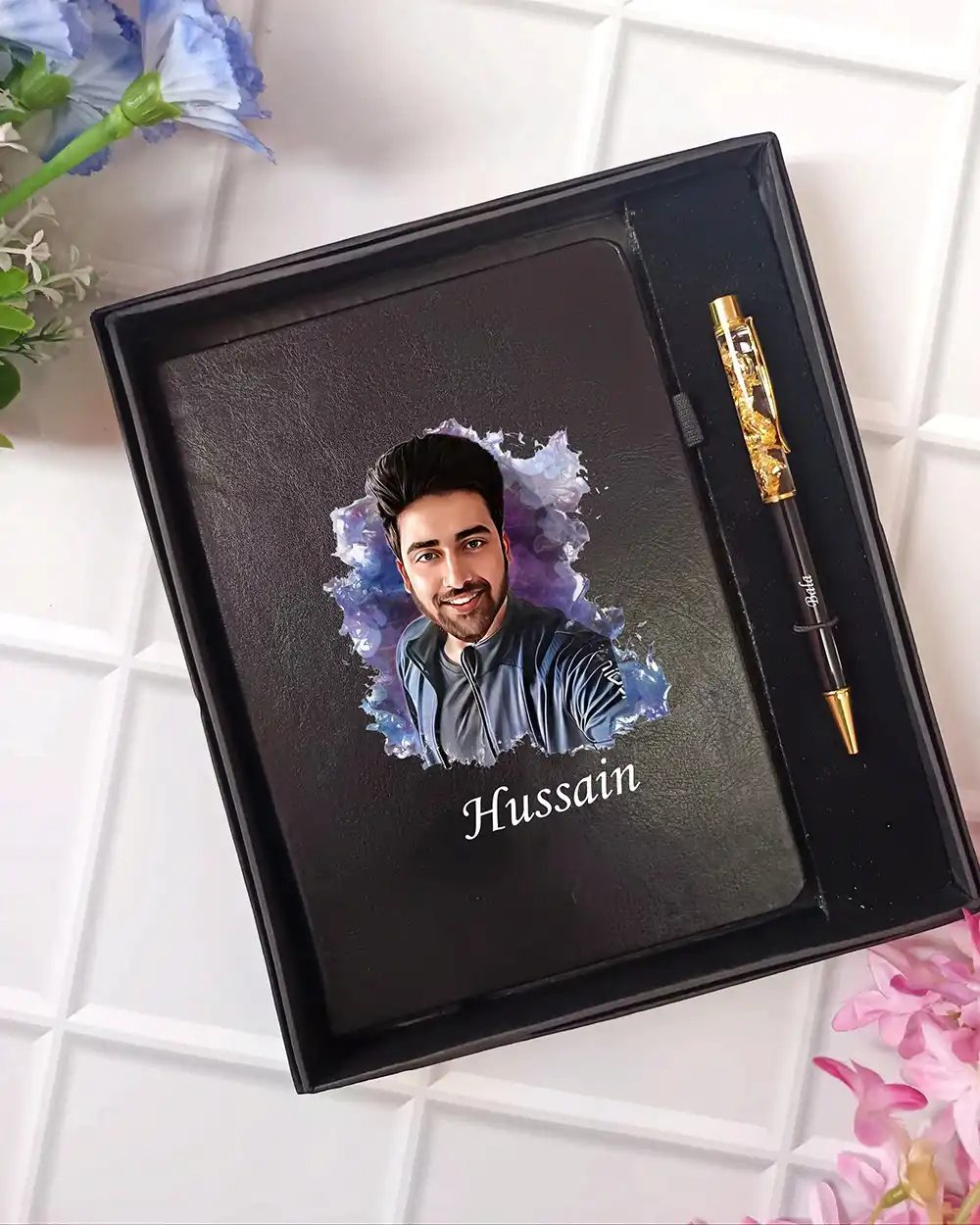 Custom Photo Print Diary with Pen – Personalized Gift Set - Image 4