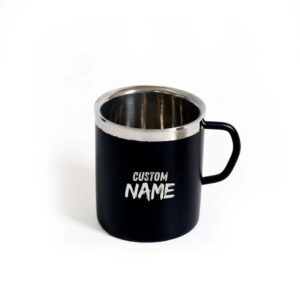 Personalised Double-Wall Steel Mug with Custom Name Print — Unbreakable Insulated Coffee Mug Gift