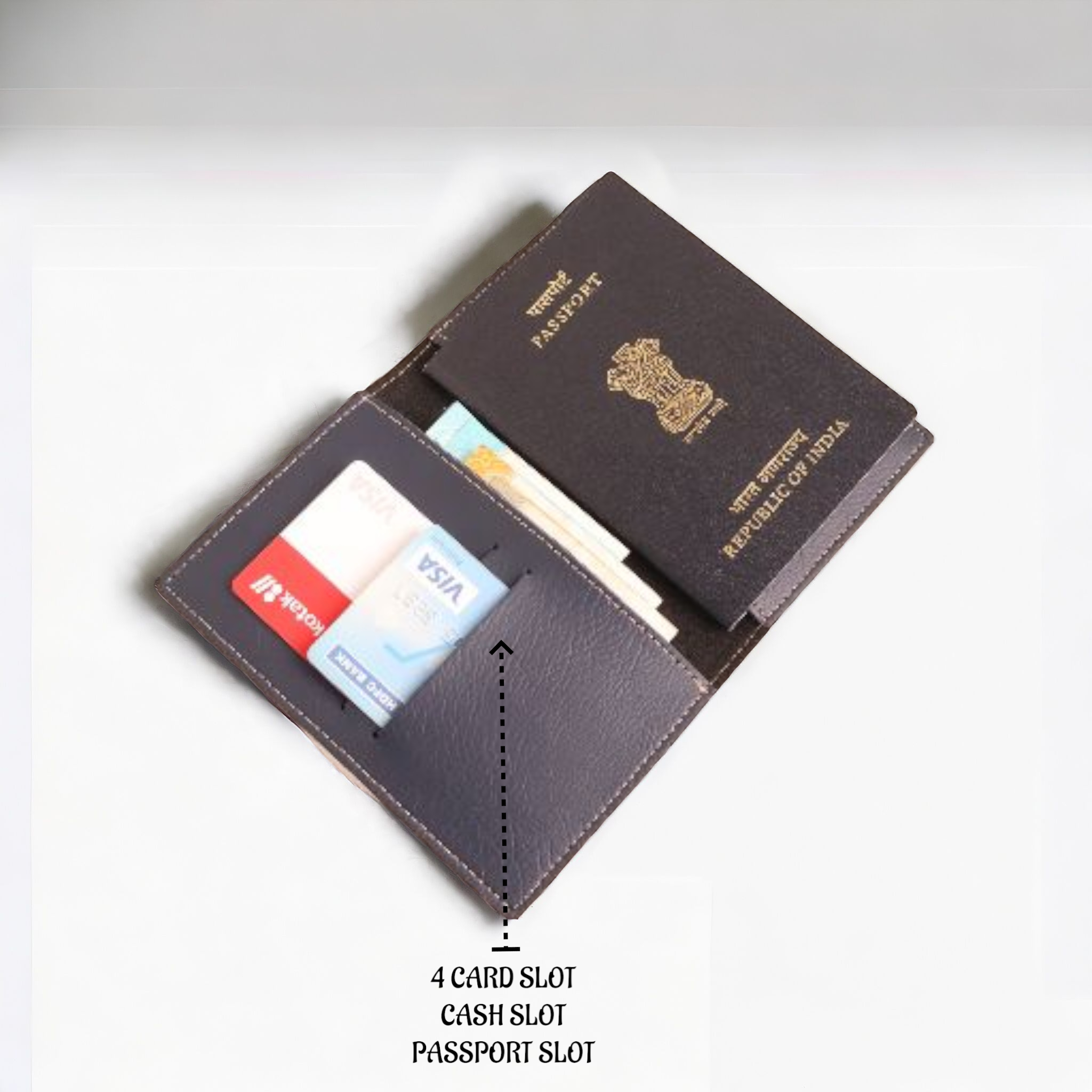 Men's Engraved Leather Accessory Set – Wallet, Keychain, Passport Cover & Eyewear Case - Image 3