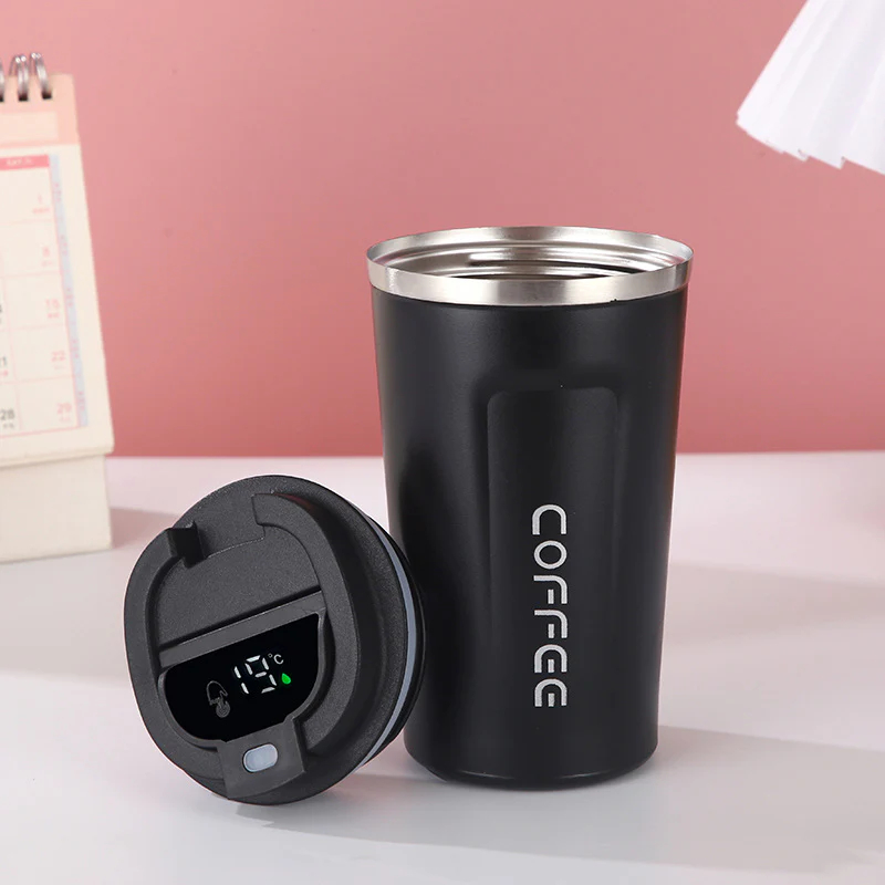 Smart LED Temperature Sensing Vacuum Insulated Stainless Steel Coffee Mug - Image 14