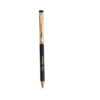 diamond personalised metal roller ball pen – name engraved, black & gold