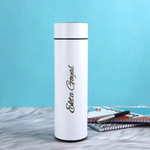 Arctic Smart Temperature Flask – Personalized 500ml White Insulated Bottle
