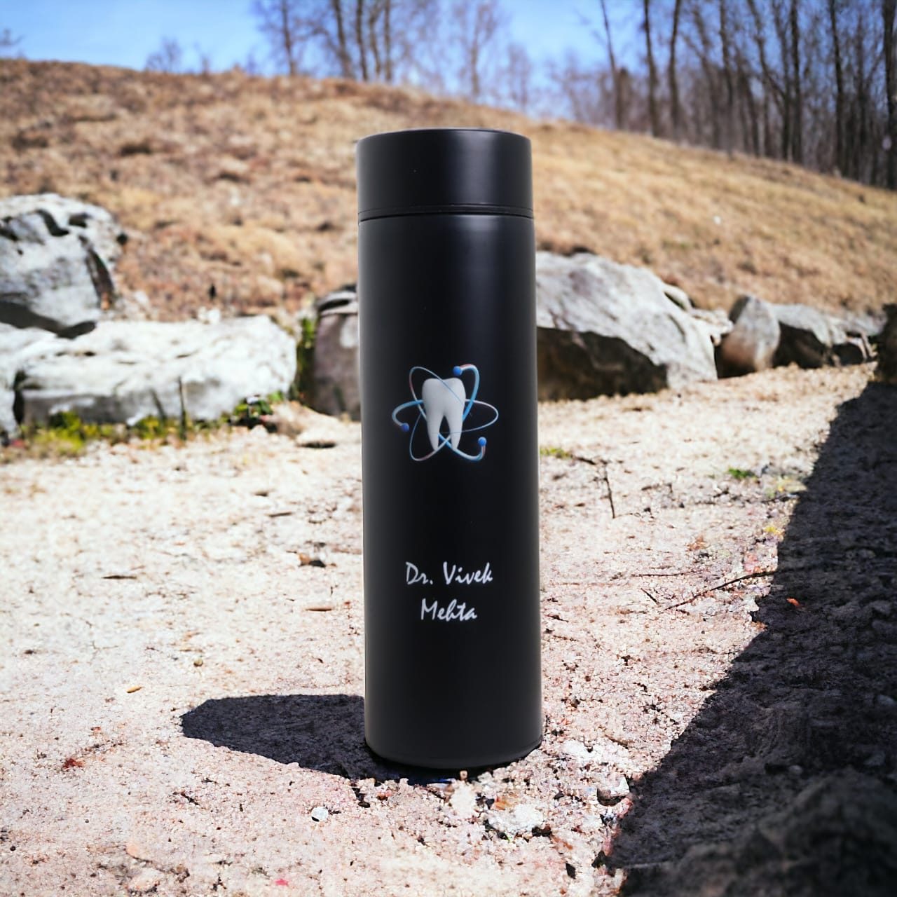 Dentist's Personalized Smart Temperature Display Vacuum Flask — Custom Name Engraved Water Bottle for Dental Professionals - Image 6