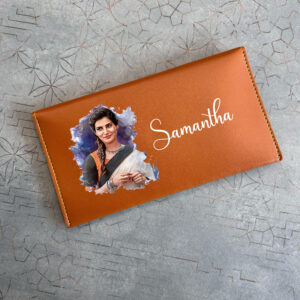 Personalized Minimal Clutch for Women – Name & Charm Engraved