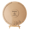circular wedding guest drop box personalised wedding guestbook dropbox