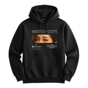 "Watch Out" Bold Eyes Statement Graphic Hoodie